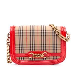 Link Flap Bag Knight Check Canvas Small #221535B56B